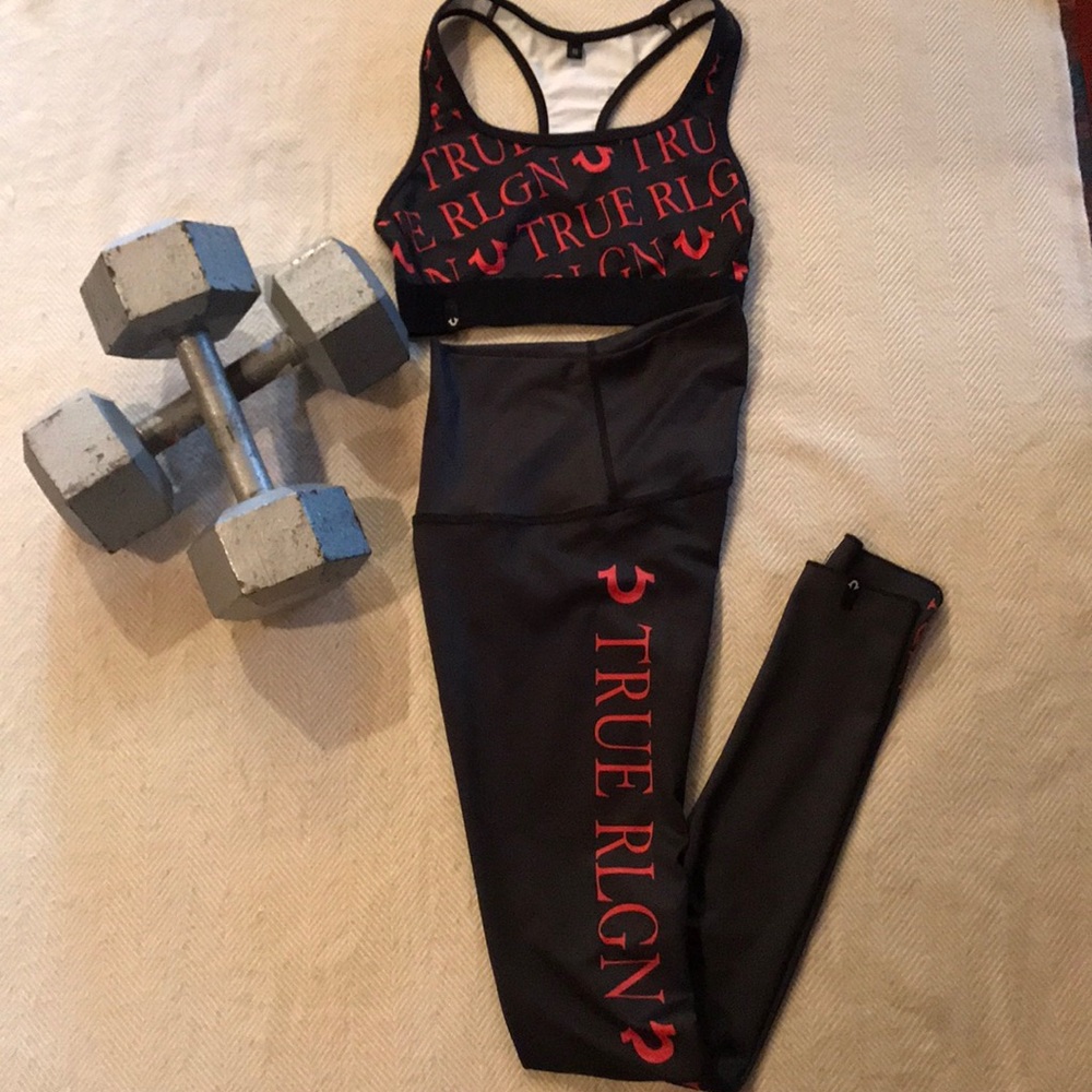 True Religion fitness tights and Bra
